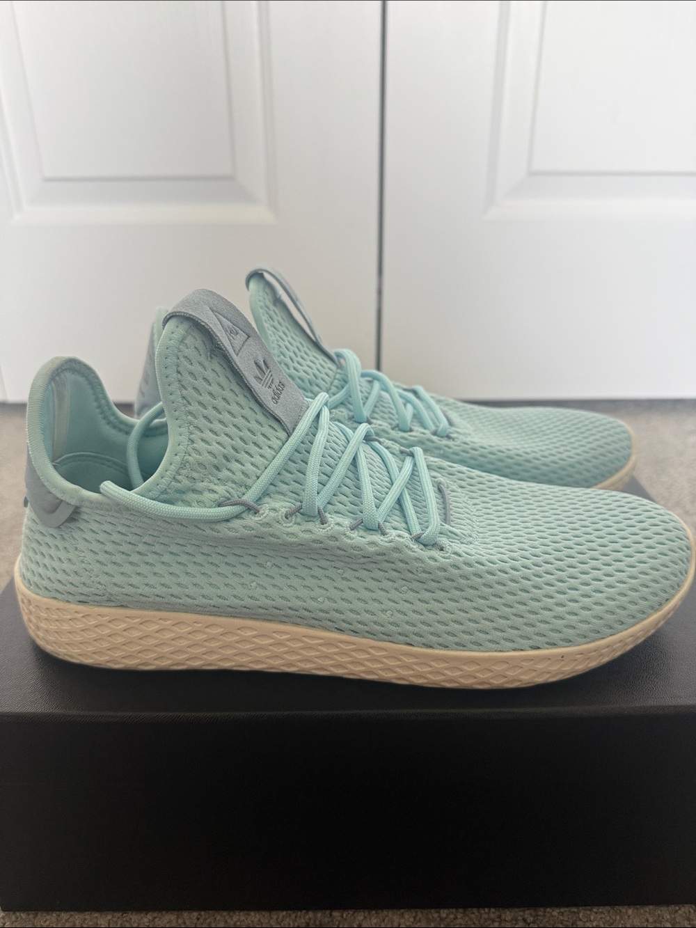 Pharrell Williams Adidas Knit Lace-Up Athletic Shoes